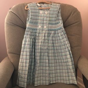Nantucket kids girls blue plaid dress
